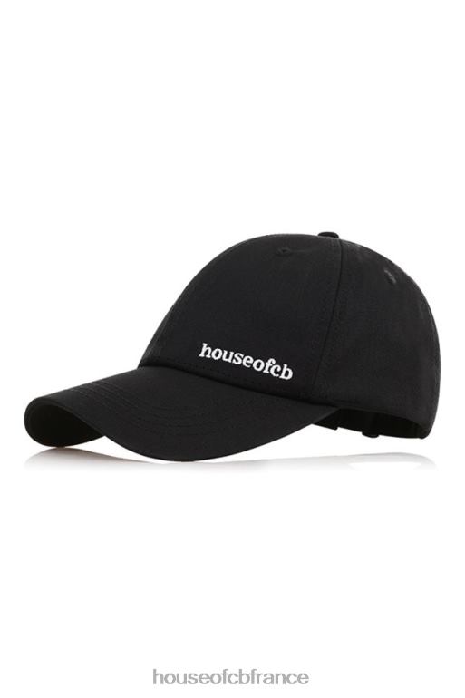 House of CB casquette de baseball Devon noire avec boucle à l\'arrière N888H1063 accessoires