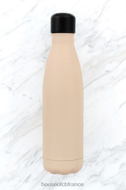 House of CB bouteille d\'eau en métal beige et noir N888H1329 cadeaux