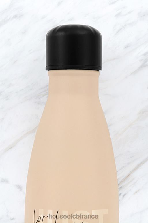 House of CB bouteille d\'eau en métal beige et noir N888H1329 cadeaux