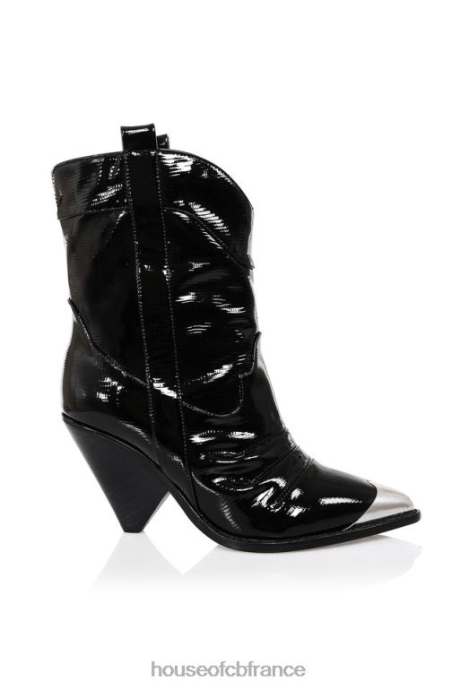 House of CB botte de cowboy à mollet bas noir terra N888H1109 chaussures