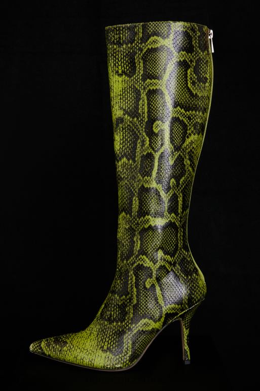 House of CB bottes hauteur genou imprimées vertes royales N888H1071 chaussures