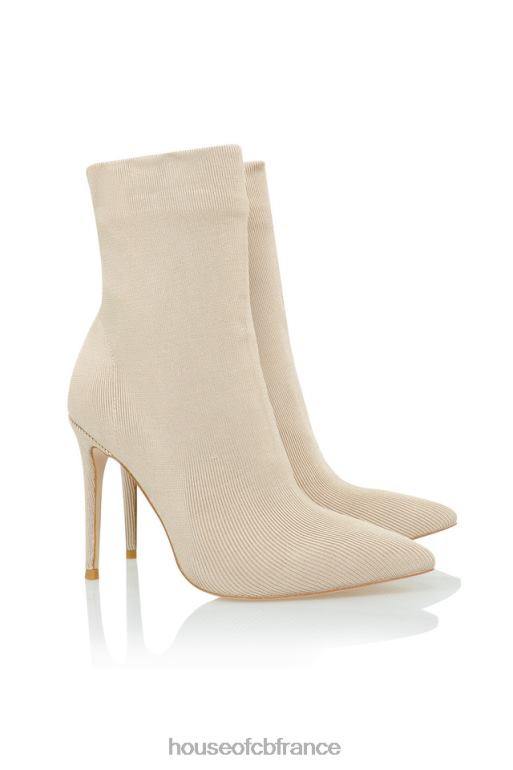 House of CB bottines côtelées à bandage en pierre sakura N888H1117 chaussures
