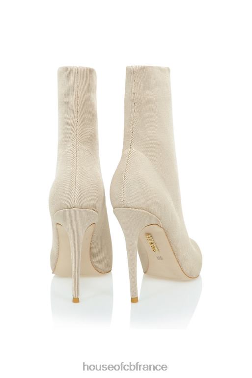 House of CB bottines côtelées à bandage en pierre sakura N888H1117 chaussures