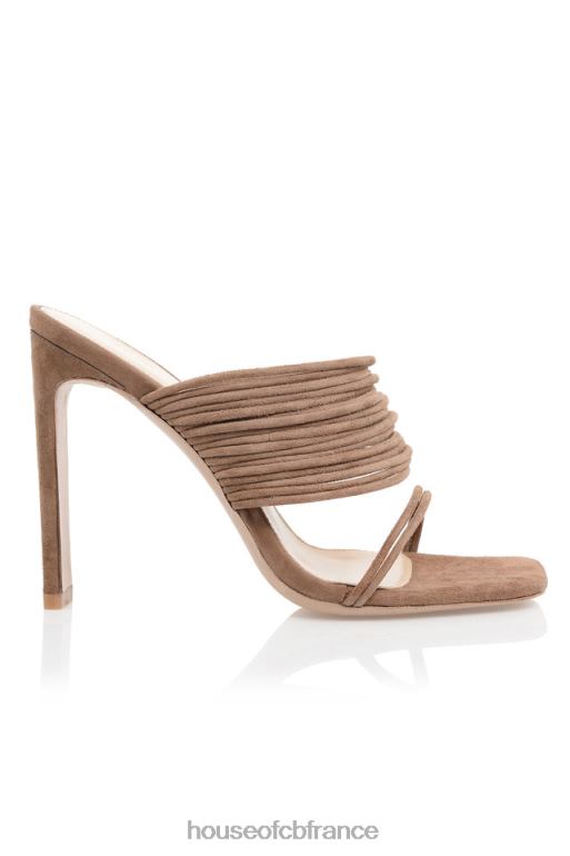 House of CB evangeline moka - sandales à brides et bout carré N888H1106 chaussures