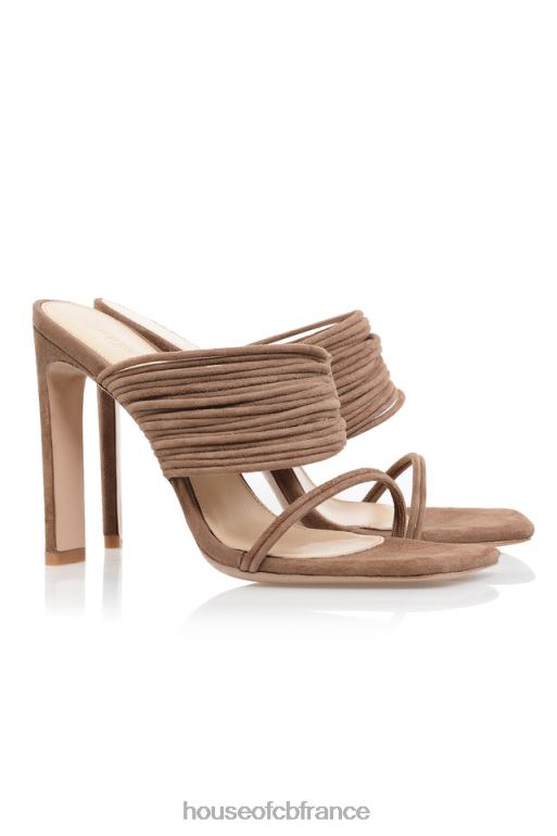 House of CB evangeline moka - sandales à brides et bout carré N888H1106 chaussures