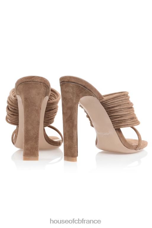 House of CB evangeline moka - sandales à brides et bout carré N888H1106 chaussures