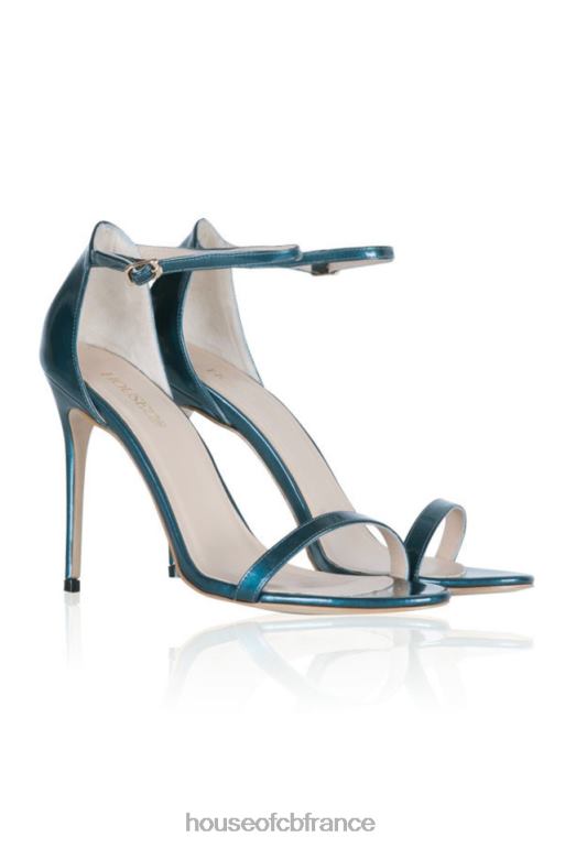 House of CB sandales en cuir bleu métallisé marivel N888H1133 chaussures