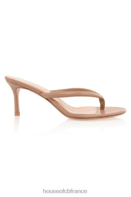 House of CB tongs en cuir à talon mi-haut lola - sunkissed N888H1078 chaussures