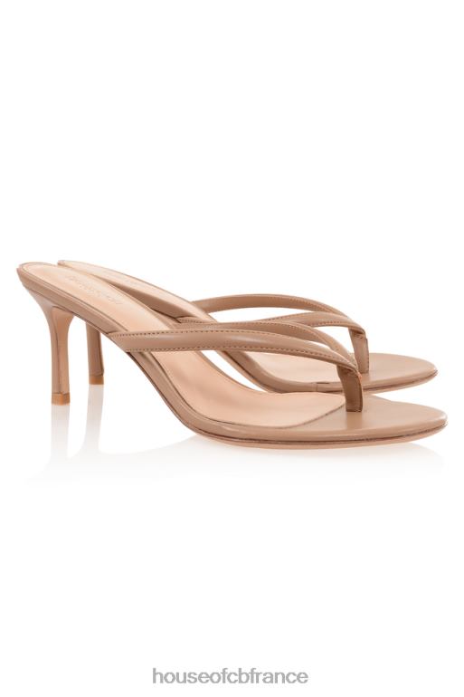 House of CB tongs en cuir à talon mi-haut lola - sunkissed N888H1078 chaussures