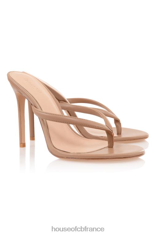 House of CB tongs à talons hauts en cuir effet soleil lola N888H1081 chaussures