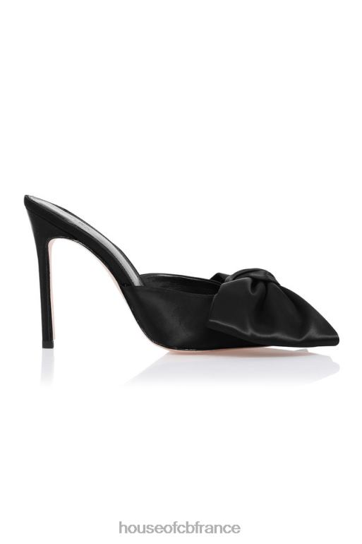 House of CB beaubelle mules noires oversize à nœud N888H1103 chaussures