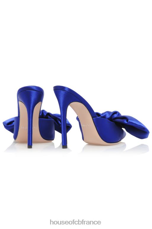 House of CB beaubelle mules oversize à nœud bleu cobalt N888H1099 chaussures