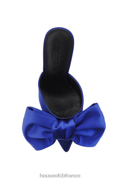 House of CB beaubelle mules oversize à nœud bleu cobalt N888H1099 chaussures