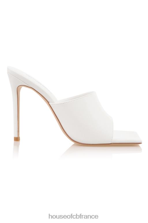 House of CB mistress rocks dream scene - mules blanches à bout carré N888H1083 chaussures