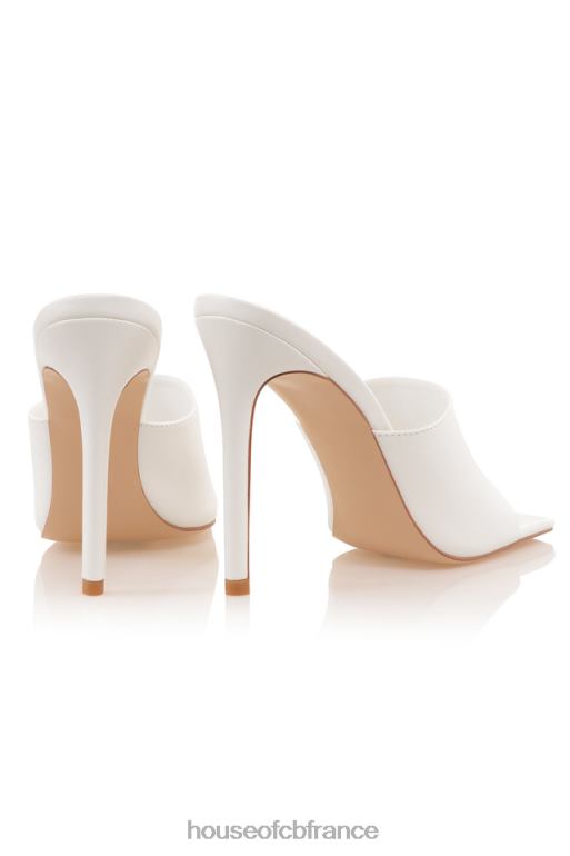 House of CB mistress rocks dream scene - mules blanches à bout carré N888H1083 chaussures