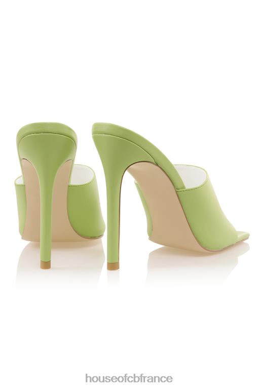 House of CB mistress rocks dream scene - mules à bout carré citron vert N888H1074 chaussures