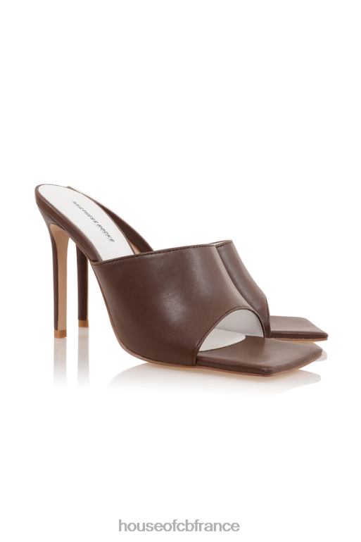 House of CB mistress rocks dream scene - mules chocolat à bout carré N888H1075 chaussures