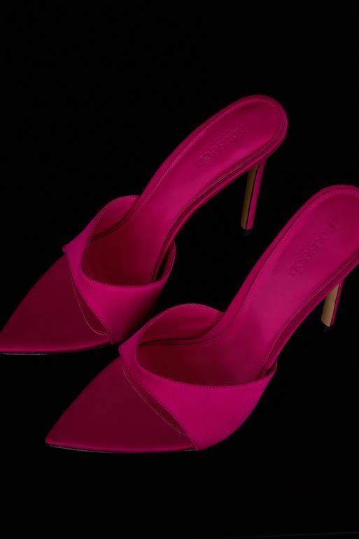 House of CB mules pointues roses à talons hauts Bella N888H1073 chaussures