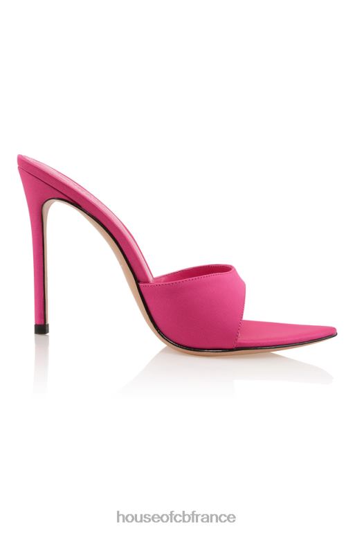 House of CB mules pointues roses à talons hauts Bella N888H1073 chaussures