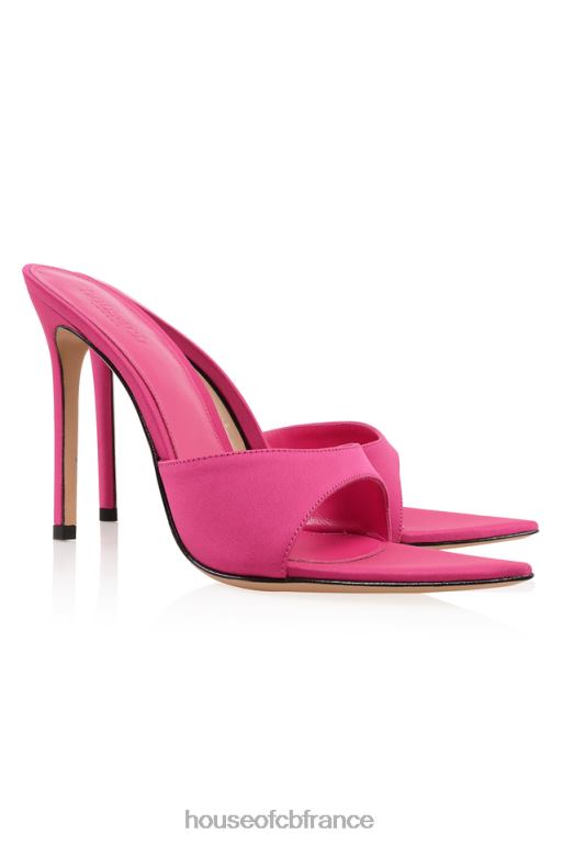House of CB mules pointues roses à talons hauts Bella N888H1073 chaussures