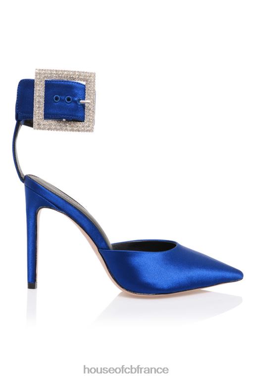 House of CB escarpins à boucle en cristal bleu cobalt Krista N888H1097 chaussures