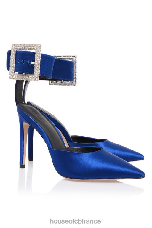 House of CB escarpins à boucle en cristal bleu cobalt Krista N888H1097 chaussures