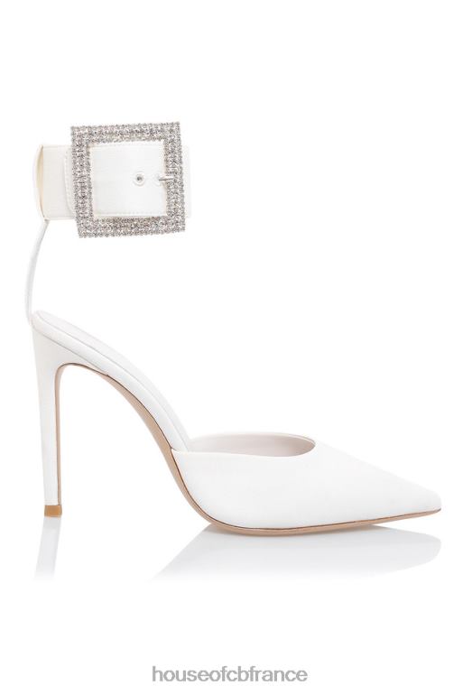 House of CB escarpins krista à boucle en cristal ivoire N888H1093 chaussures