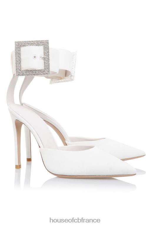 House of CB escarpins krista à boucle en cristal ivoire N888H1093 chaussures