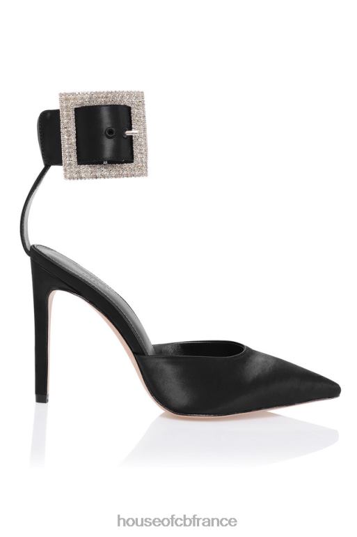 House of CB escarpins krista à boucle en cristal noir N888H1095 chaussures
