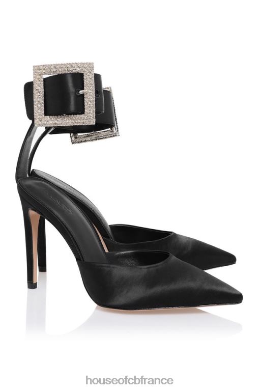 House of CB escarpins krista à boucle en cristal noir N888H1095 chaussures