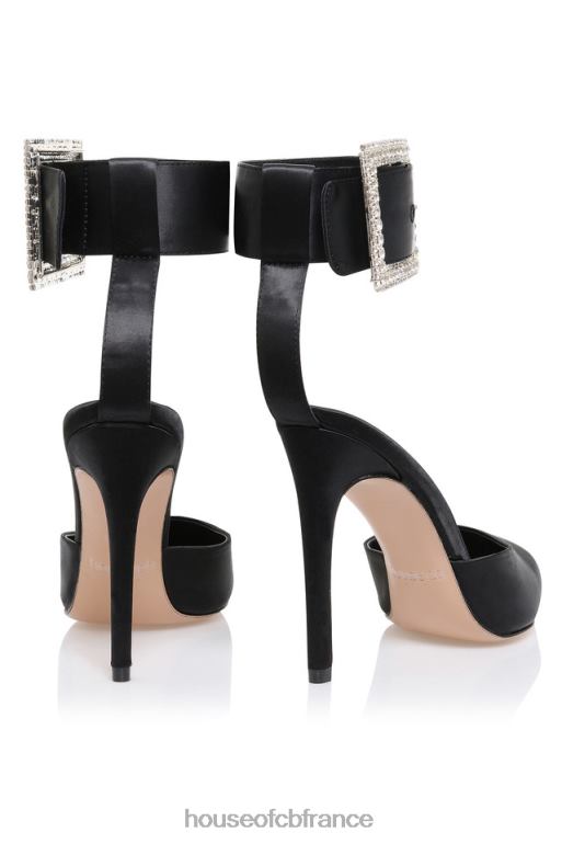 House of CB escarpins krista à boucle en cristal noir N888H1095 chaussures
