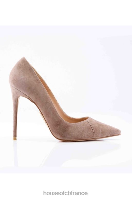 House of CB Paris 5\' talons pointus en daim moka N888H1126 chaussures