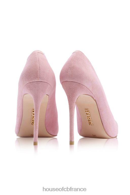House of CB Paris 5\' talons pointus en daim rose N888H1129 chaussures