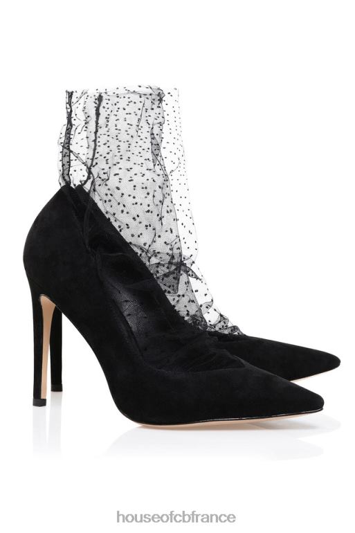 House of CB chaussure chaussette en tulle noir vamos N888H1087 chaussures