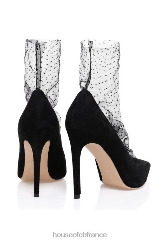 House of CB chaussure chaussette en tulle noir vamos N888H1087 chaussures