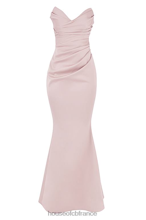 House of CB robe bustier en satin fleur blush N888H1146 mariages