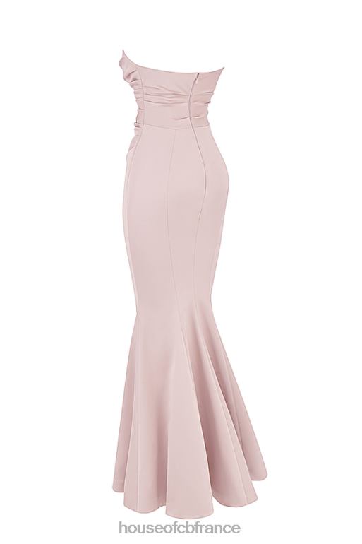 House of CB robe bustier en satin fleur blush N888H1146 mariages