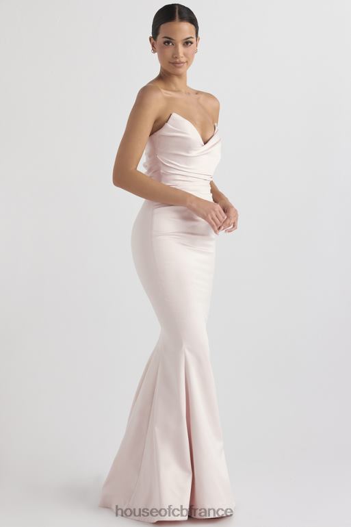 House of CB robe bustier en satin fleur blush N888H1146 mariages