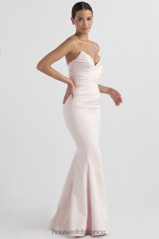 House of CB robe bustier en satin fleur blush N888H1146 mariages