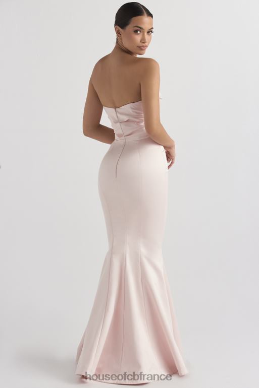 House of CB robe bustier en satin fleur blush N888H1146 mariages