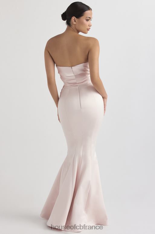 House of CB robe bustier en satin fleur blush N888H1146 mariages