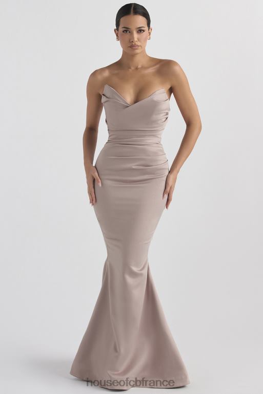 House of CB robe bustier en satin fleur champignon N888H1148 mariages