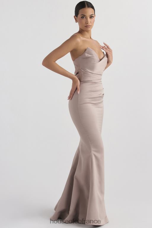 House of CB robe bustier en satin fleur champignon N888H1148 mariages