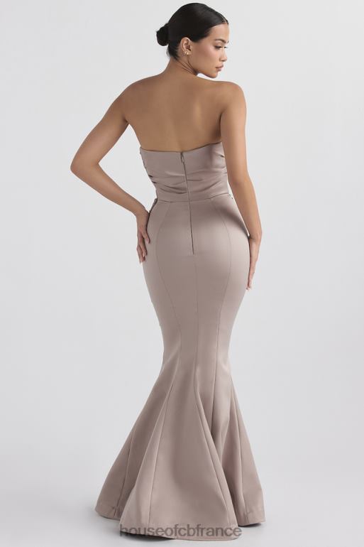 House of CB robe bustier en satin fleur champignon N888H1148 mariages