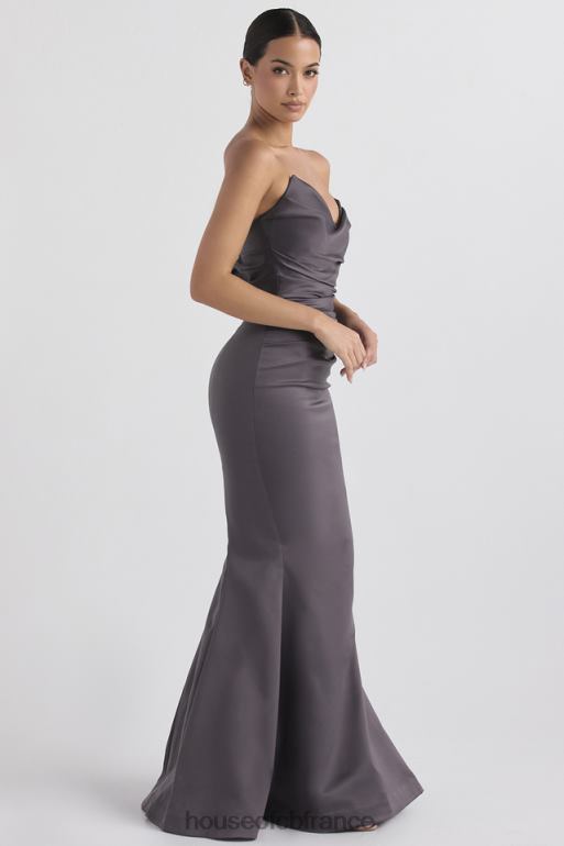 House of CB robe bustier en satin fleur shadow N888H1151 mariages
