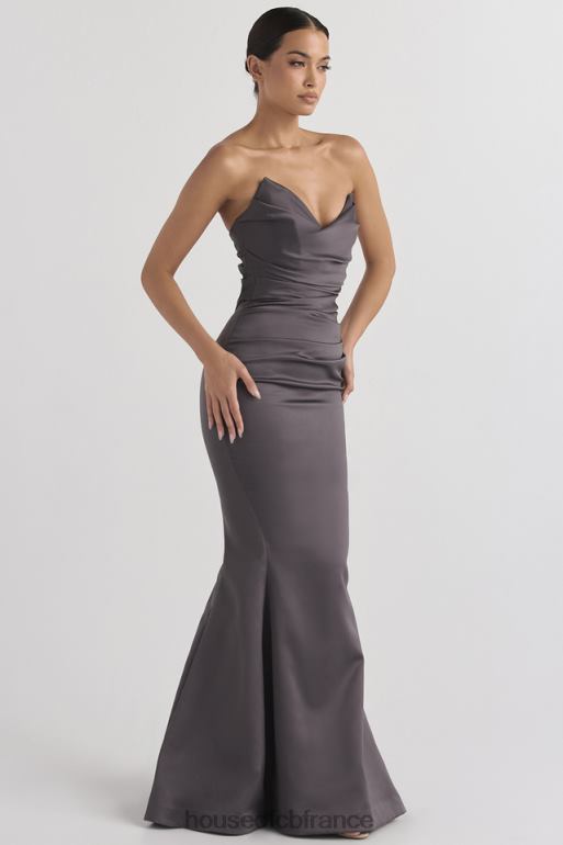House of CB robe bustier en satin fleur shadow N888H1151 mariages