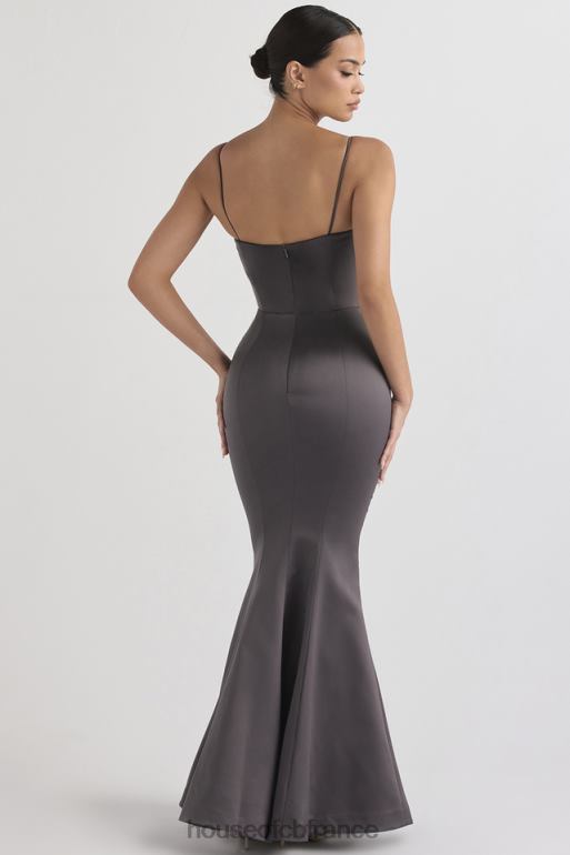 House of CB robe longue en satin violette shadow N888H1152 mariages