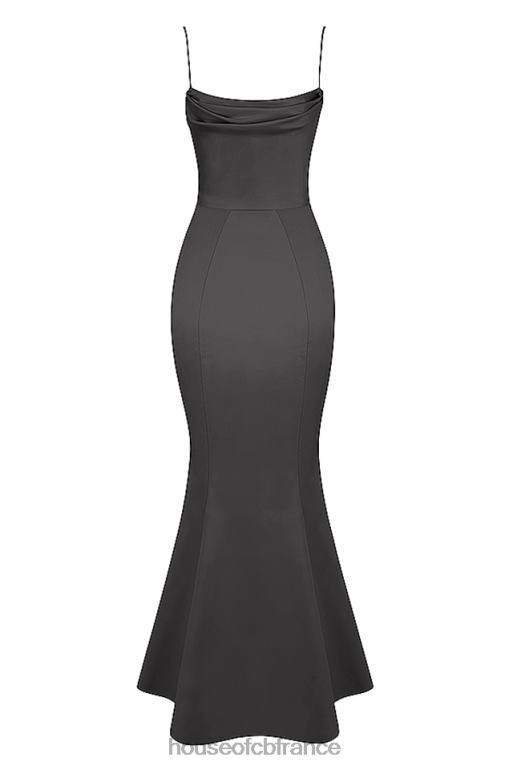 House of CB robe longue en satin violette shadow N888H1152 mariages