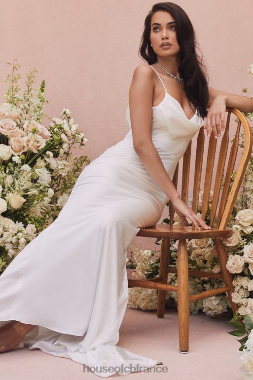 House of CB robe de mariée aurélie ivoire dos drapé - édition limitée N888H1158 mariages