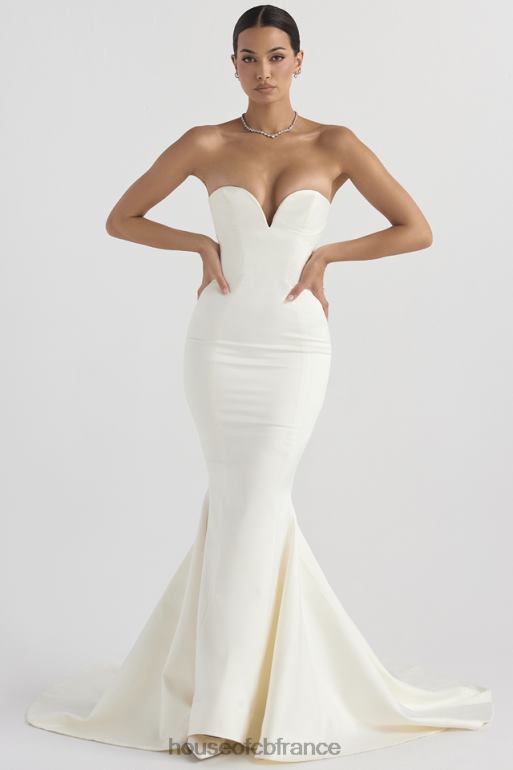 House of CB robe de mariée bustier en satin ivoire Giselle N888H1140 mariages